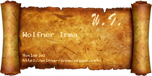 Wolfner Irma névjegykártya